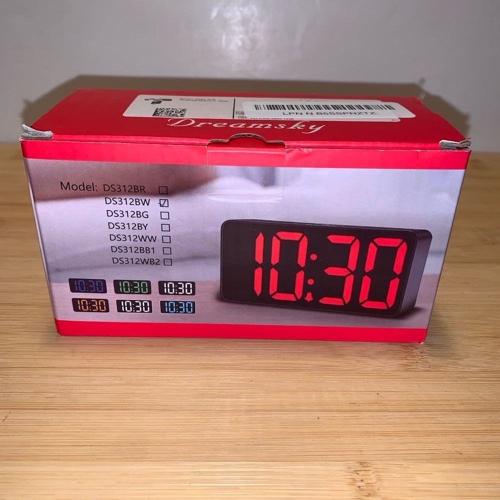 Dreamsky Digital Alarm Clock: New W/ A Defect See Description & Last Photo